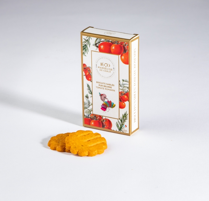 Mini étui de sablés salés tomate et romarin
