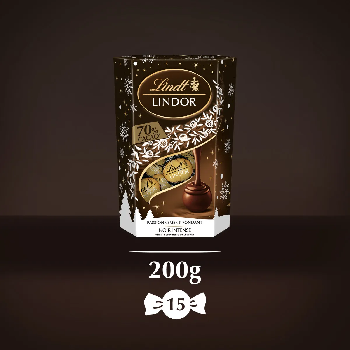 Cornet LINDOR - Noir 70% de Cacao 200g – Image 5