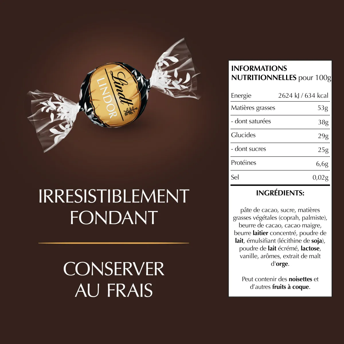 Cornet LINDOR - Noir 70% de Cacao 200g – Image 4