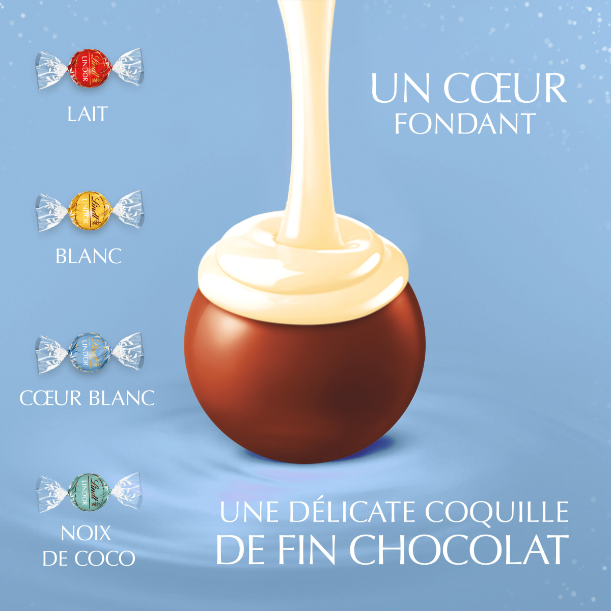 Cornet LINDOR - Coeur Blanc & Lait 337g – Image 2