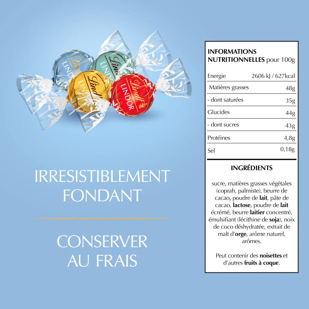 Cornet LINDOR - Coeur Blanc & Lait 337g – Image 4