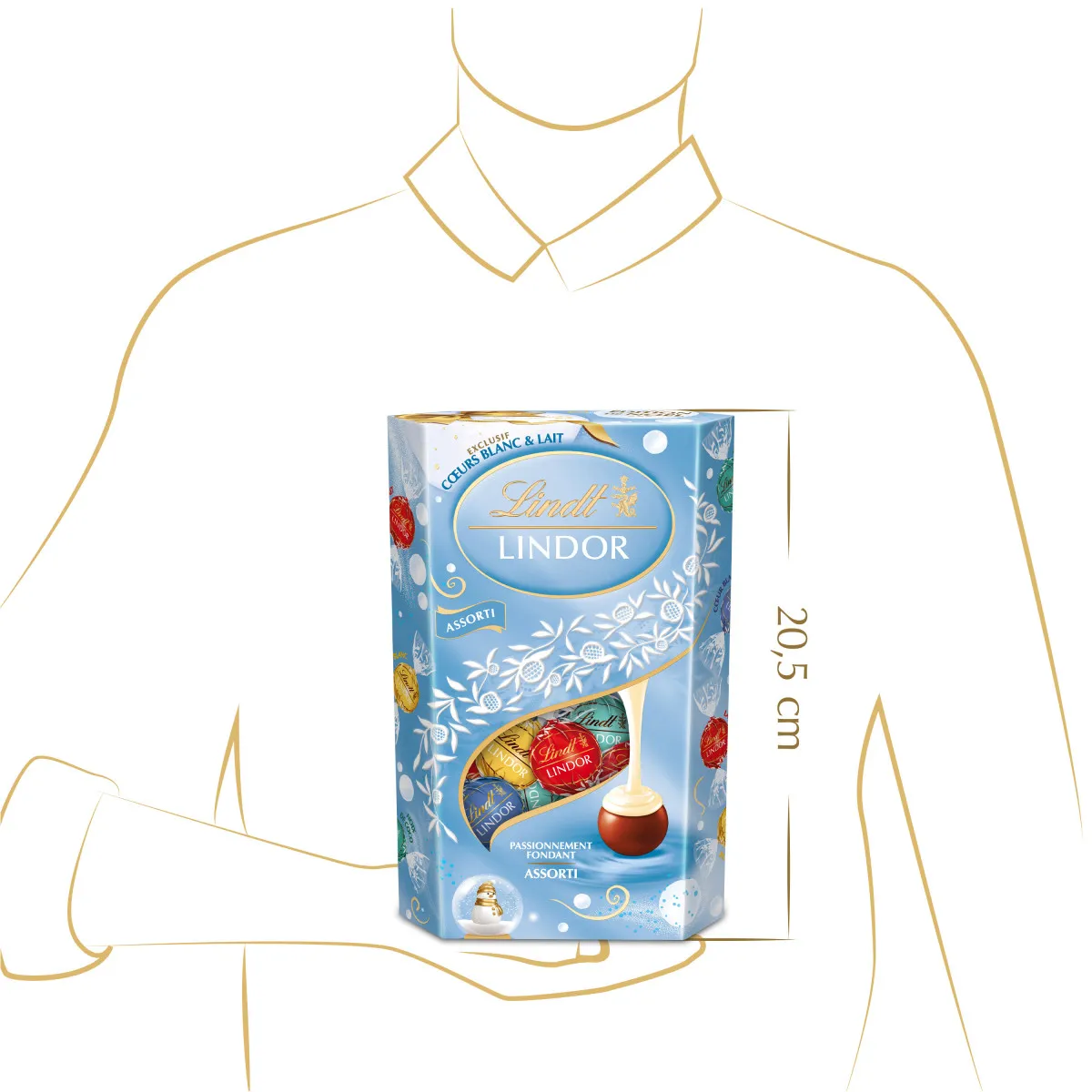 Cornet LINDOR - Coeur Blanc & Lait 337g – Image 7