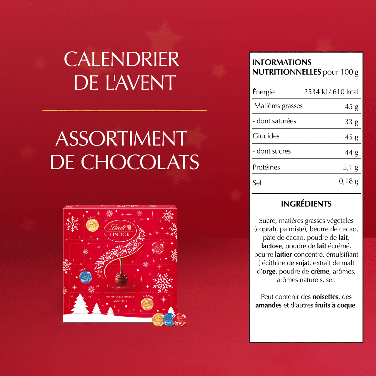 Calendrier de l'avent LINDOR ASSORTI – Image 9